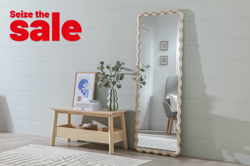 Save up to 50% on selected home accessories. Includes mirrors, clocks, cushions, throws and more.