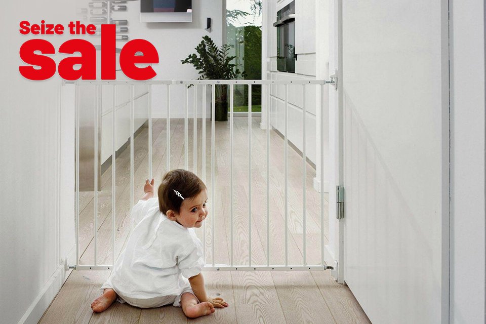 Save up to 1/3 on selected baby gates.