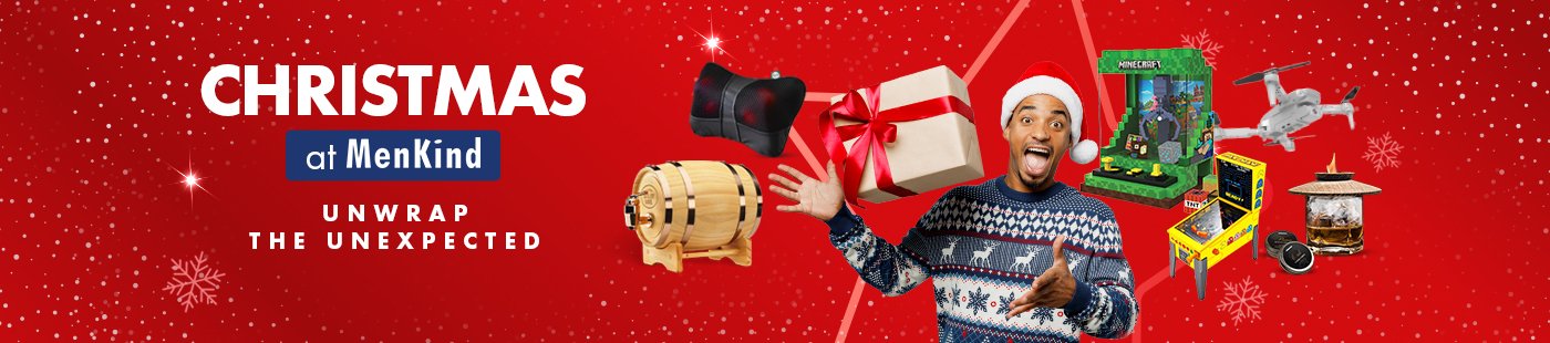 Christmas at MenKind. Unwrap the unexpected.