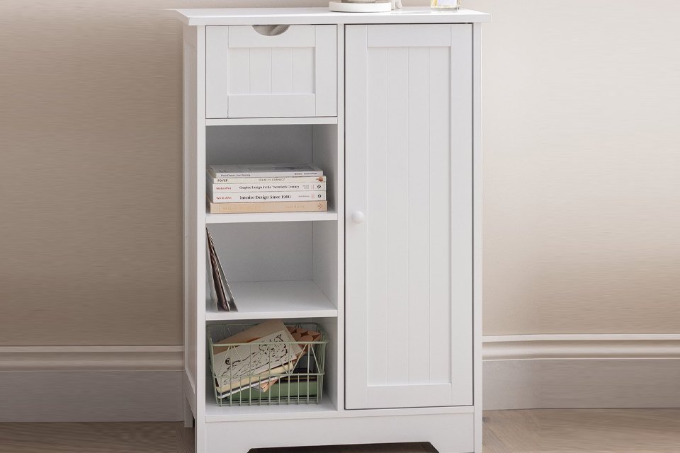 Argos Home 1 Door Cabinet - White.