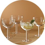 Habitat Bobbin Set of 4 Cocktail Glasses - Clear.