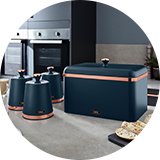 Tower Cavaletto Pack of 3 Storage Jars - Midnight Blue.