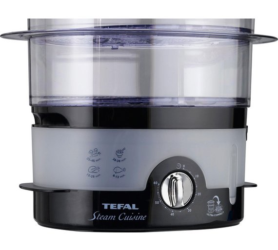 Tefal VC100715 3 Tier Black Ultra Compact Steamer 900W9L addition Its