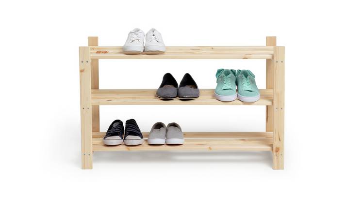Buy Habitat 3 Shelf Shoe Storage Rack Solid Unfinished