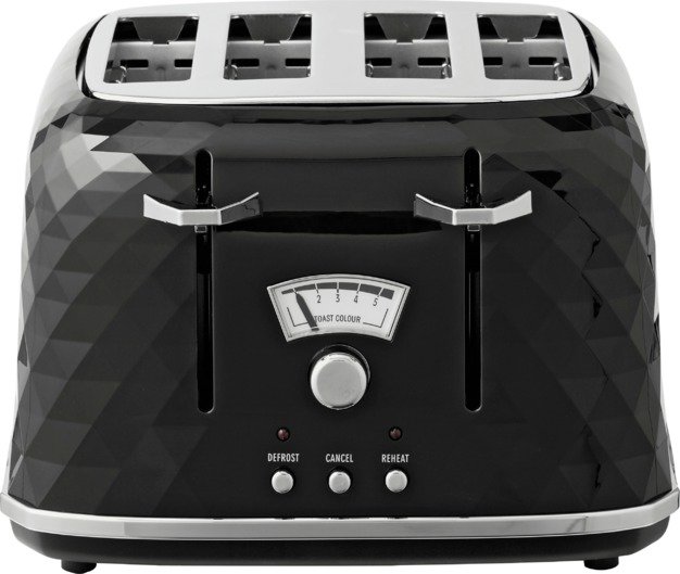 De'Longhi CTJ4003 Brillante 4 Slice Toaster - Black