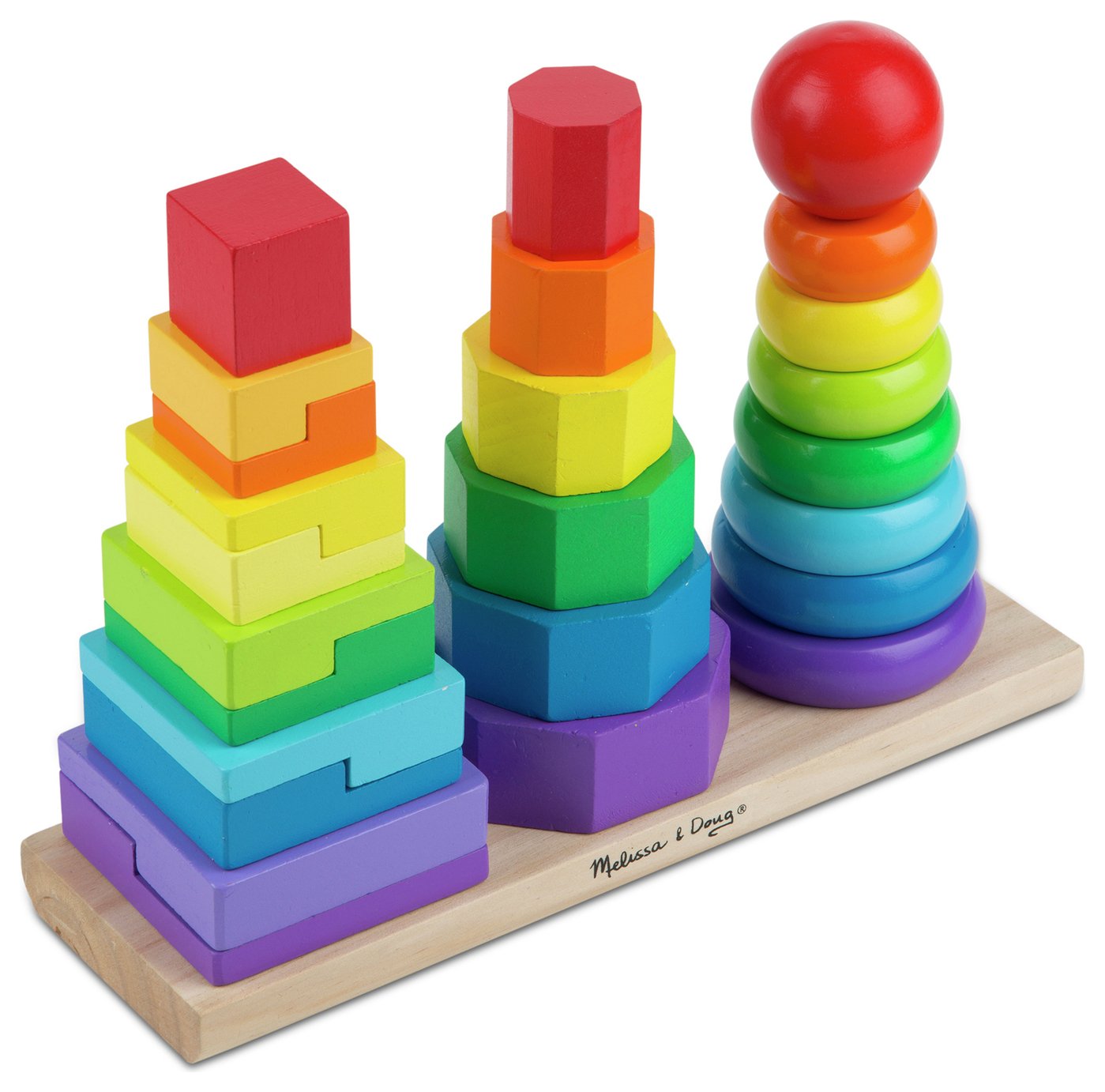 melissa and doug geometric stacking blocks