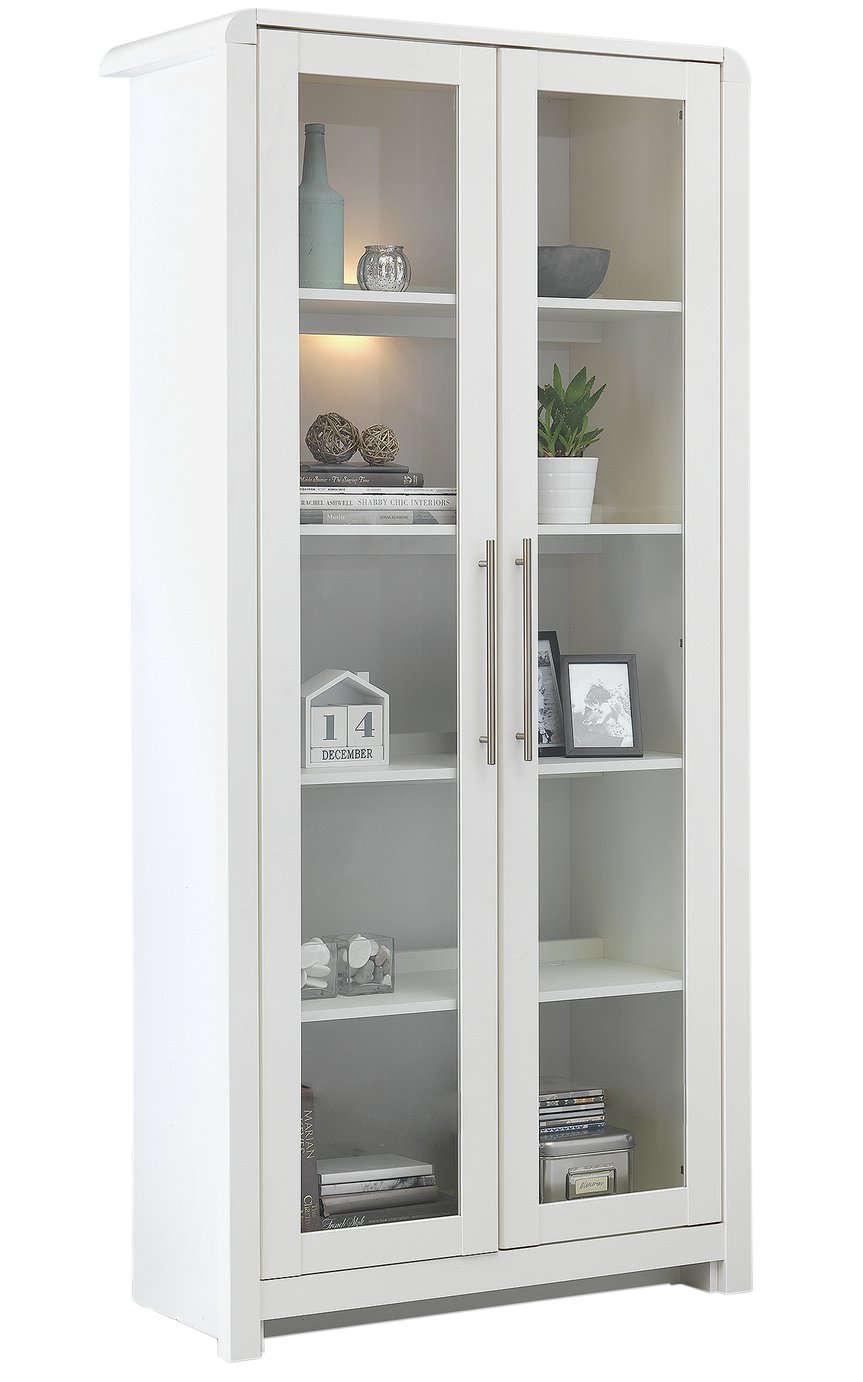 Argos Home Elford 2 Door Full Display Cabinet - White