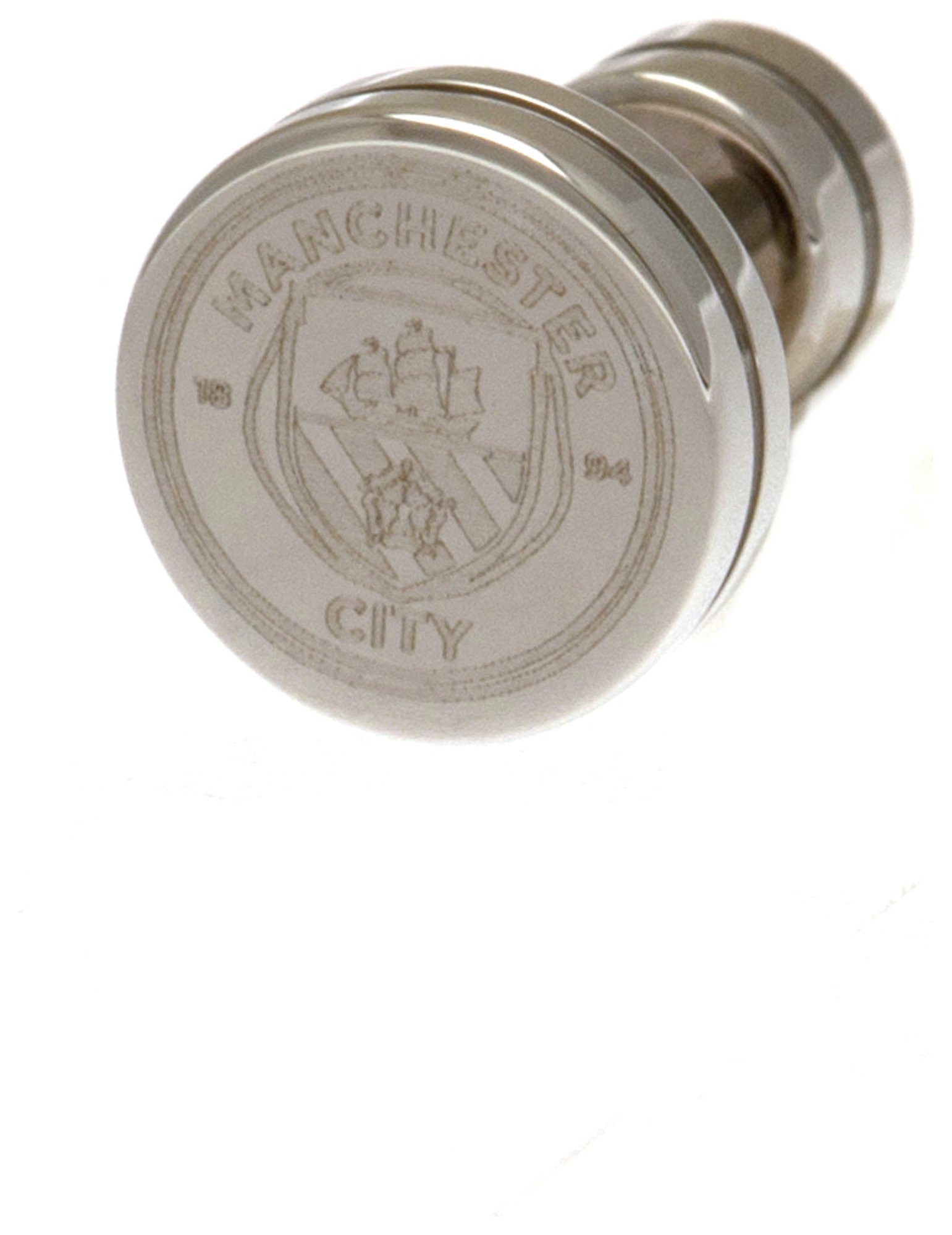 Stainless Steel Man City Crest Stud Earring