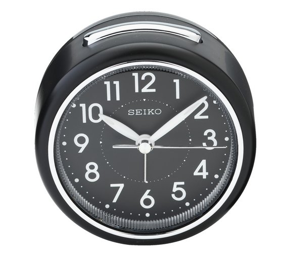 Buy Seiko Black Round Alarm Clock at Argos.co.uk - Your Online Shop for ...