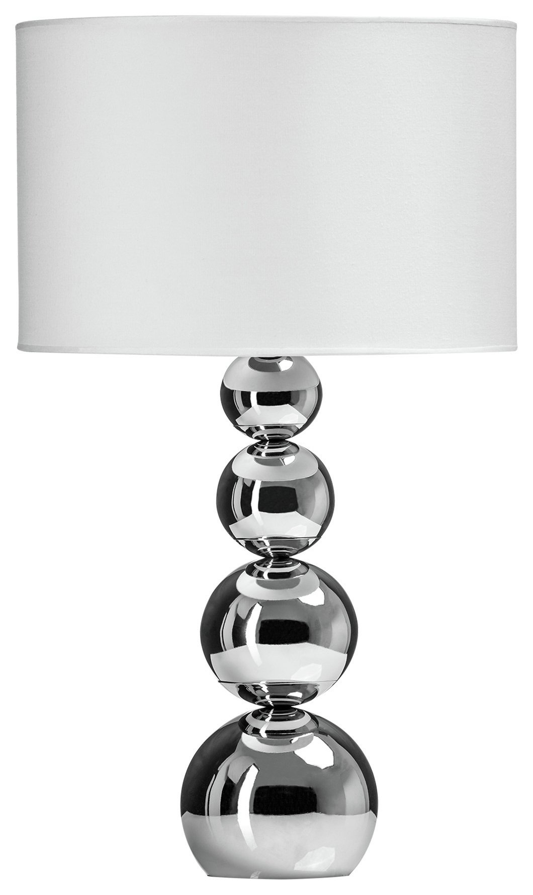 Cameo Touch Table Lamp - Chrome & White