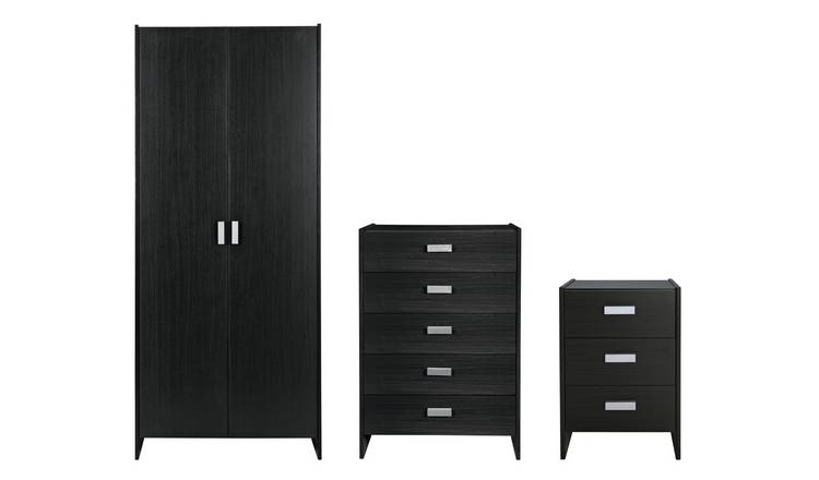 Buy Argos Home Capella 3 Piece 2 Door Wardrobe Set Black