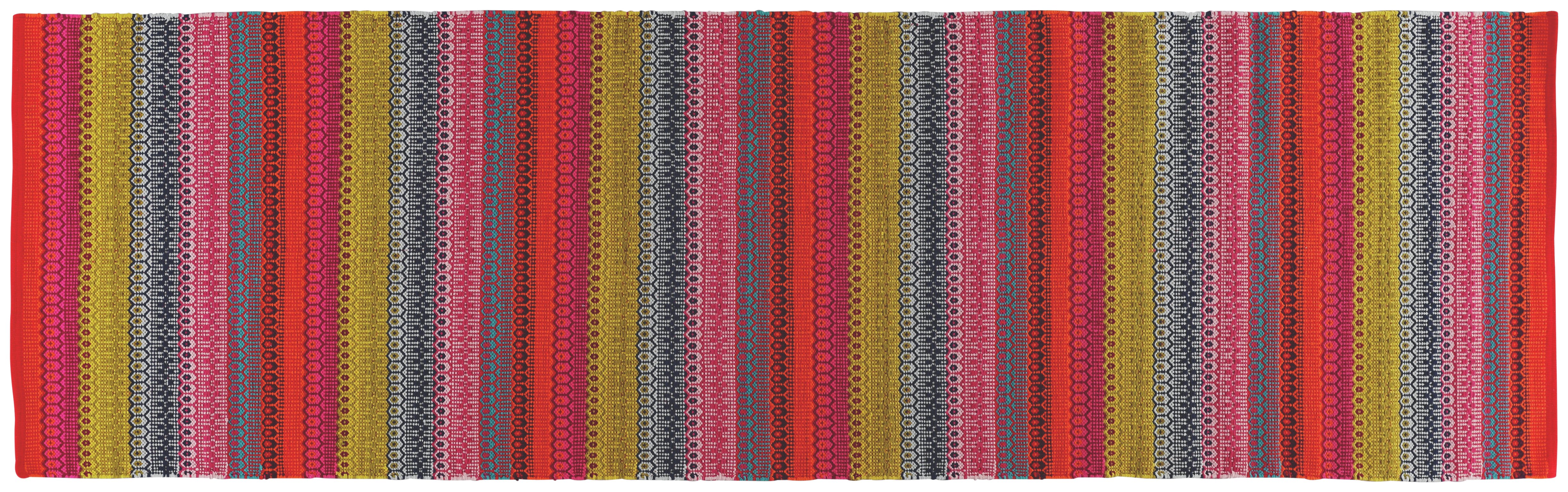 Habitat Agnes Flat Weave Runner - 75x250cm - Multicoloured