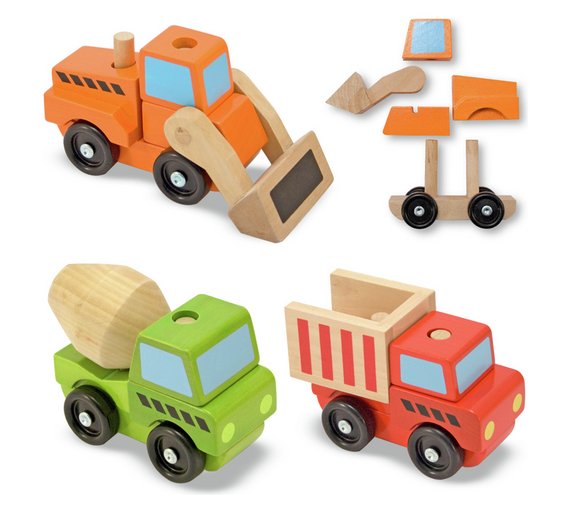 Buy Melissa and Doug Stacking Construction Vehicles at Argos.co.uk ...