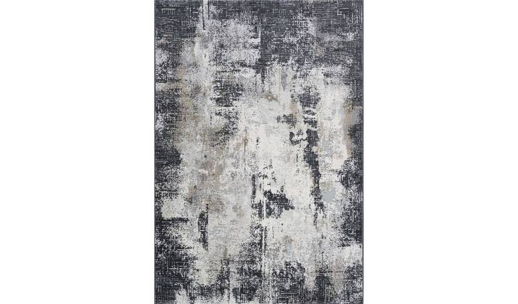 Mega Flooring Grey Modern Abstract Rug - 80 x 150cm