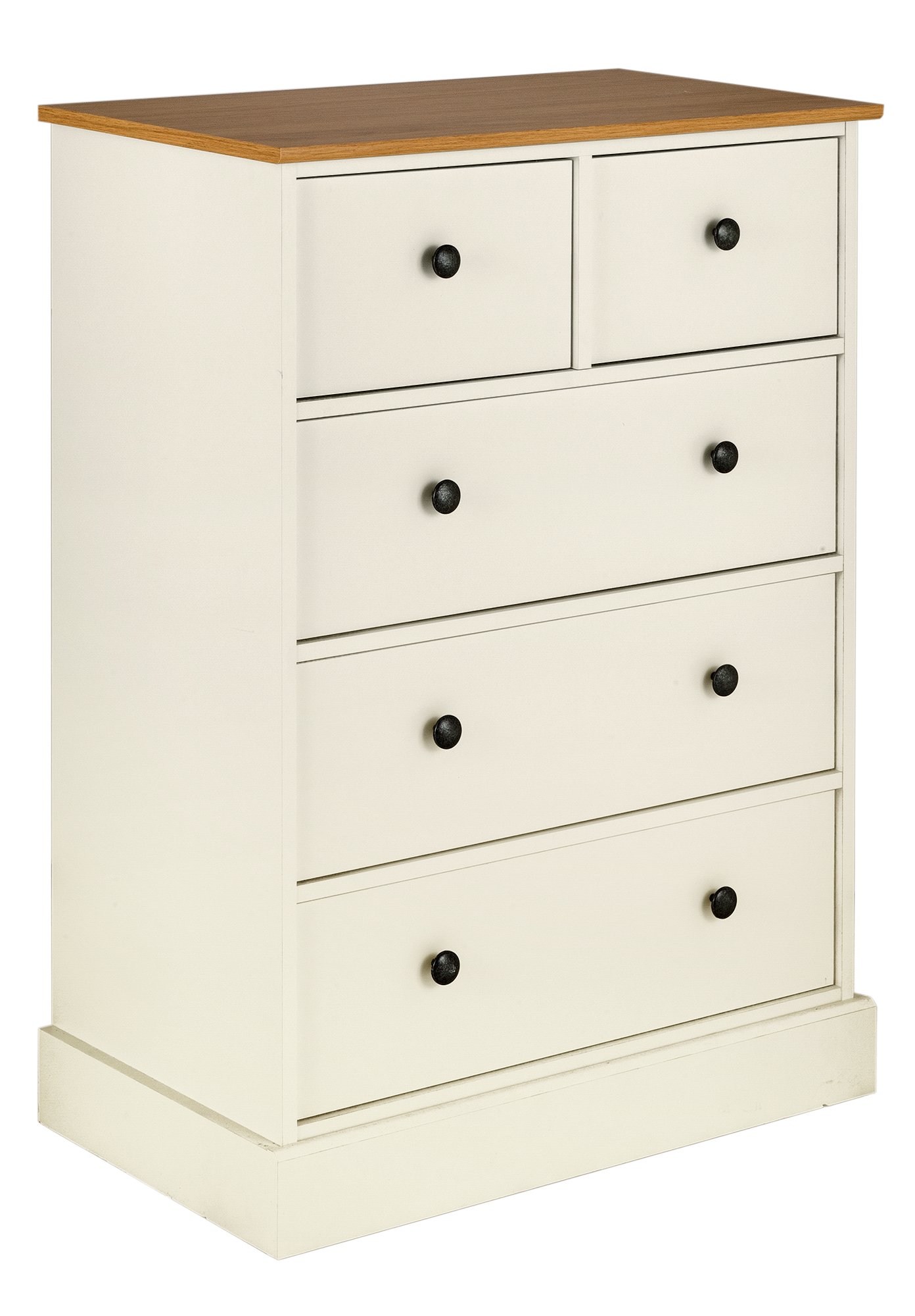 Argos Home Kensington 3 2 Drawer Chest - Oak & Ivory