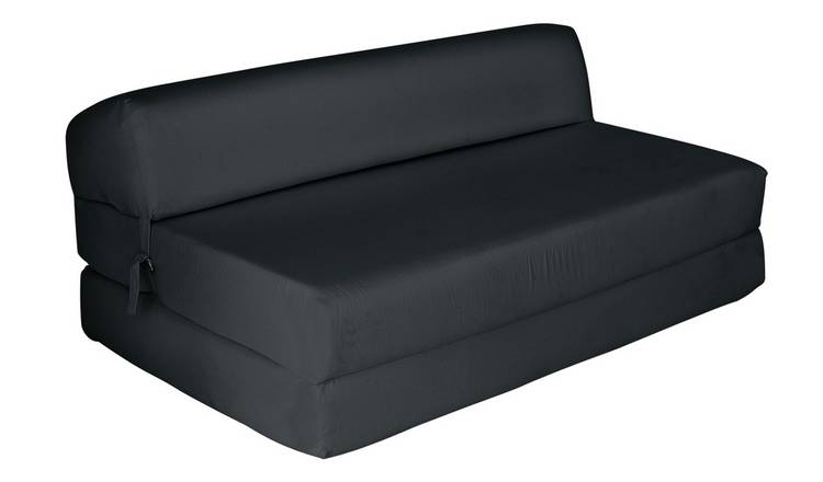 Argos Home Small Double Fabric Chair Bed - Jet Black
