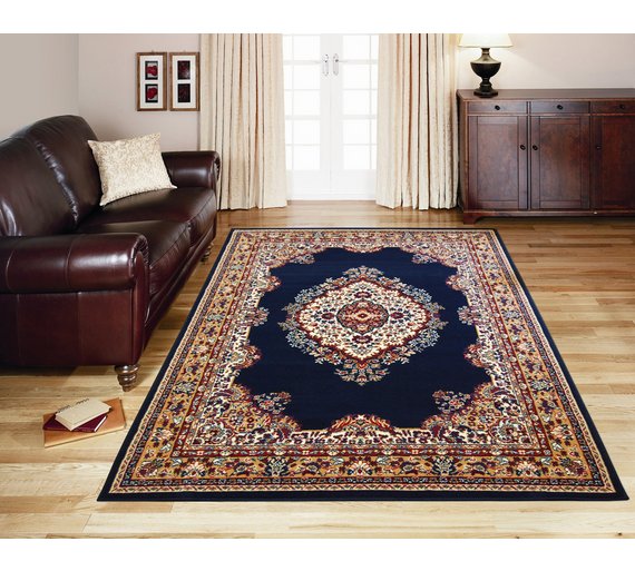 Buy Maestro Traditional Rug - 60x110cm - Navy at Argos.co.uk - Your ...