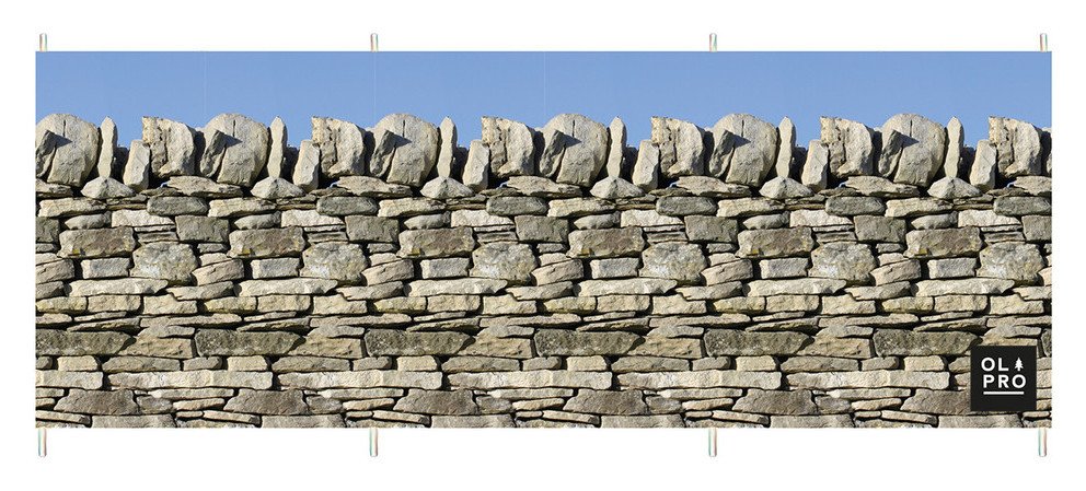 Olpro Stone Wall 4 Pole Windbreak.