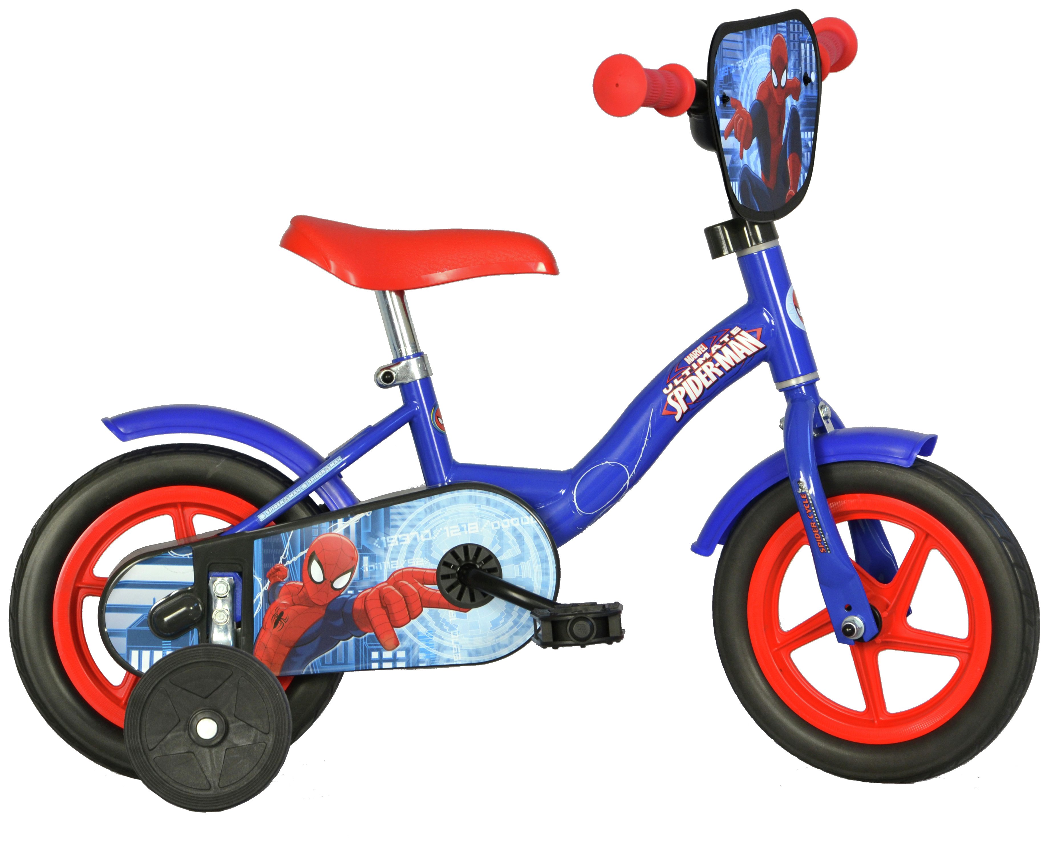 Dino Bikes Spiderman Fahrrad 16 Zoll - Kinderfahrrad Mit Stützrädern