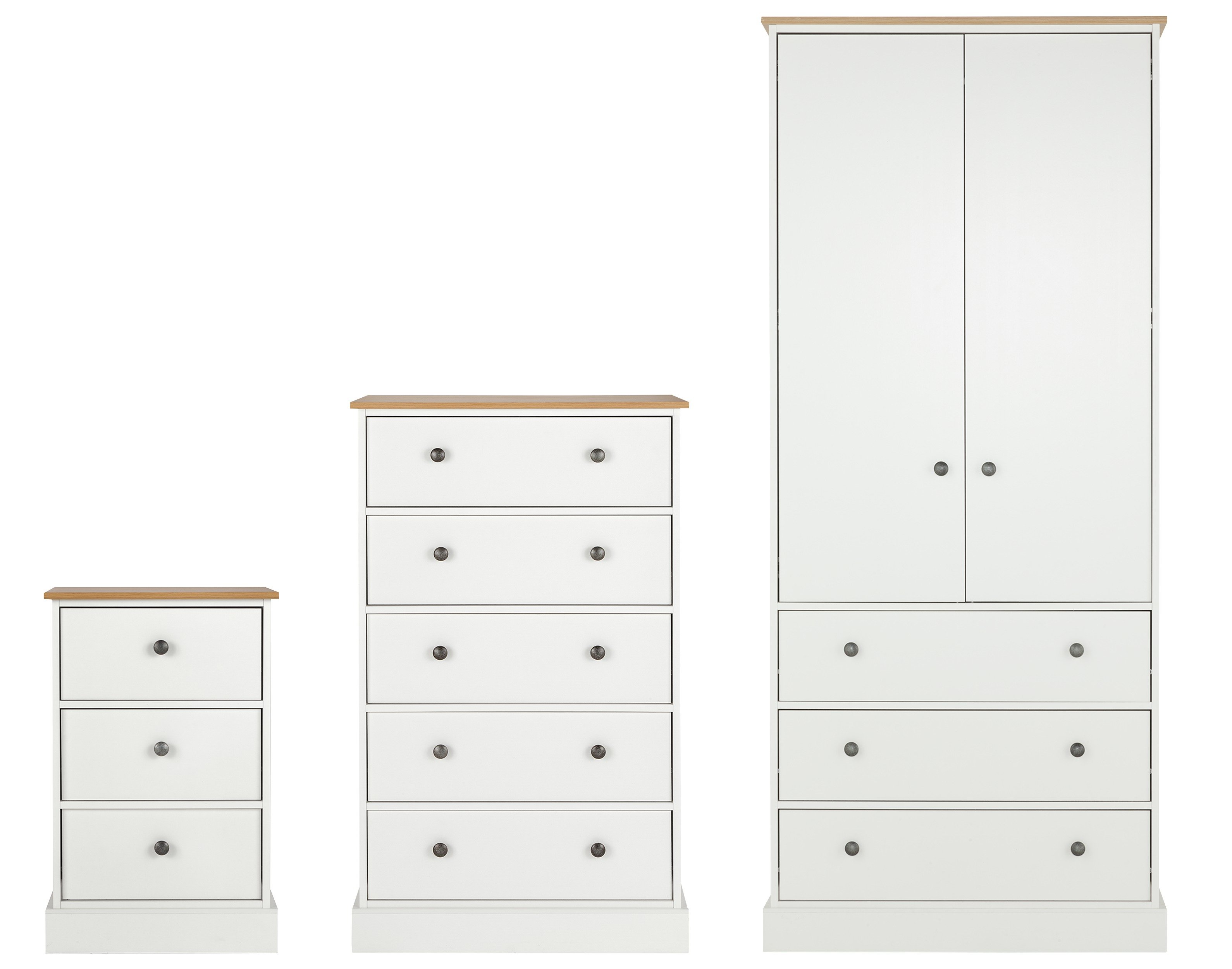 Argos Home Kensington 3 Piece Wardrobe Set -Ivory/Oak Veneer Review