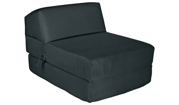 Buy Argos Home Single Fabric Chairbed Jet Black Sofa beds