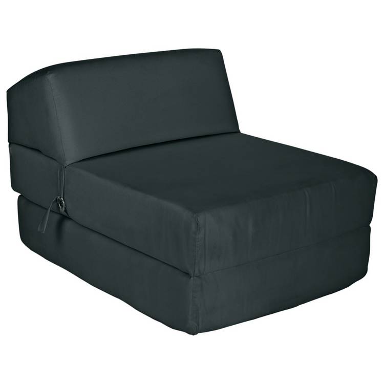 Kaikoo Single Fabric Chairbed - Jet Black 0