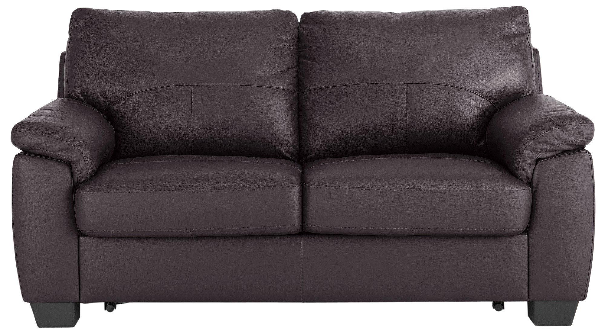 Argos Home Logan 2 Seater Faux Leather Sofa Bed - Chocolate
