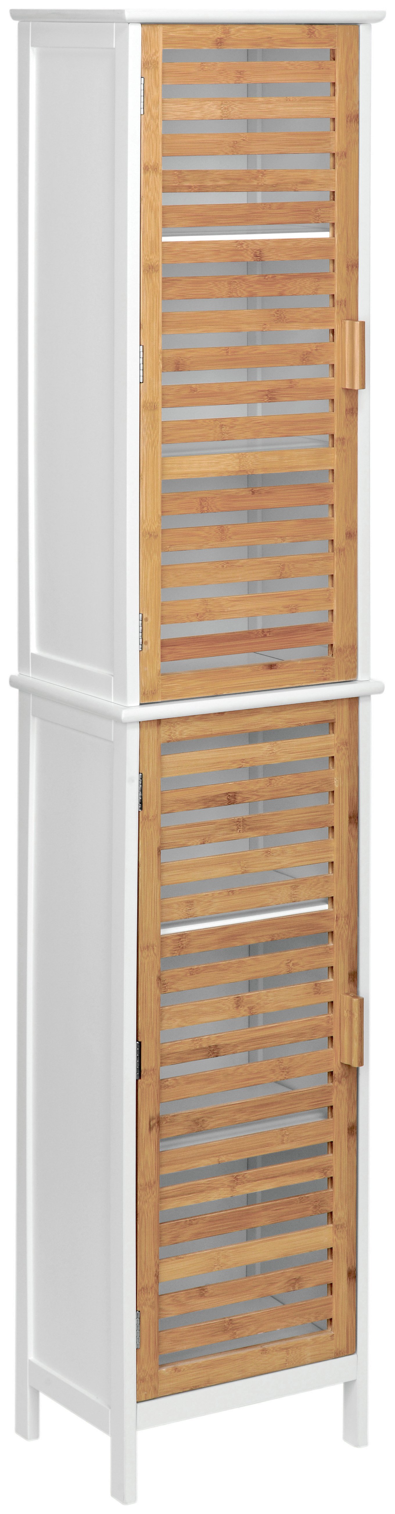 Premier Housewares 2 Door Floorstanding Bamboo Cabinet.