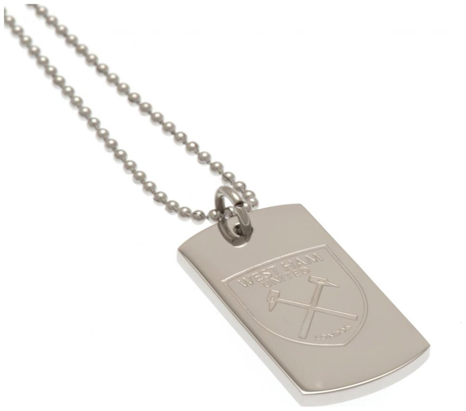 West Ham United FC Stainless Steel Dogtag and Chain