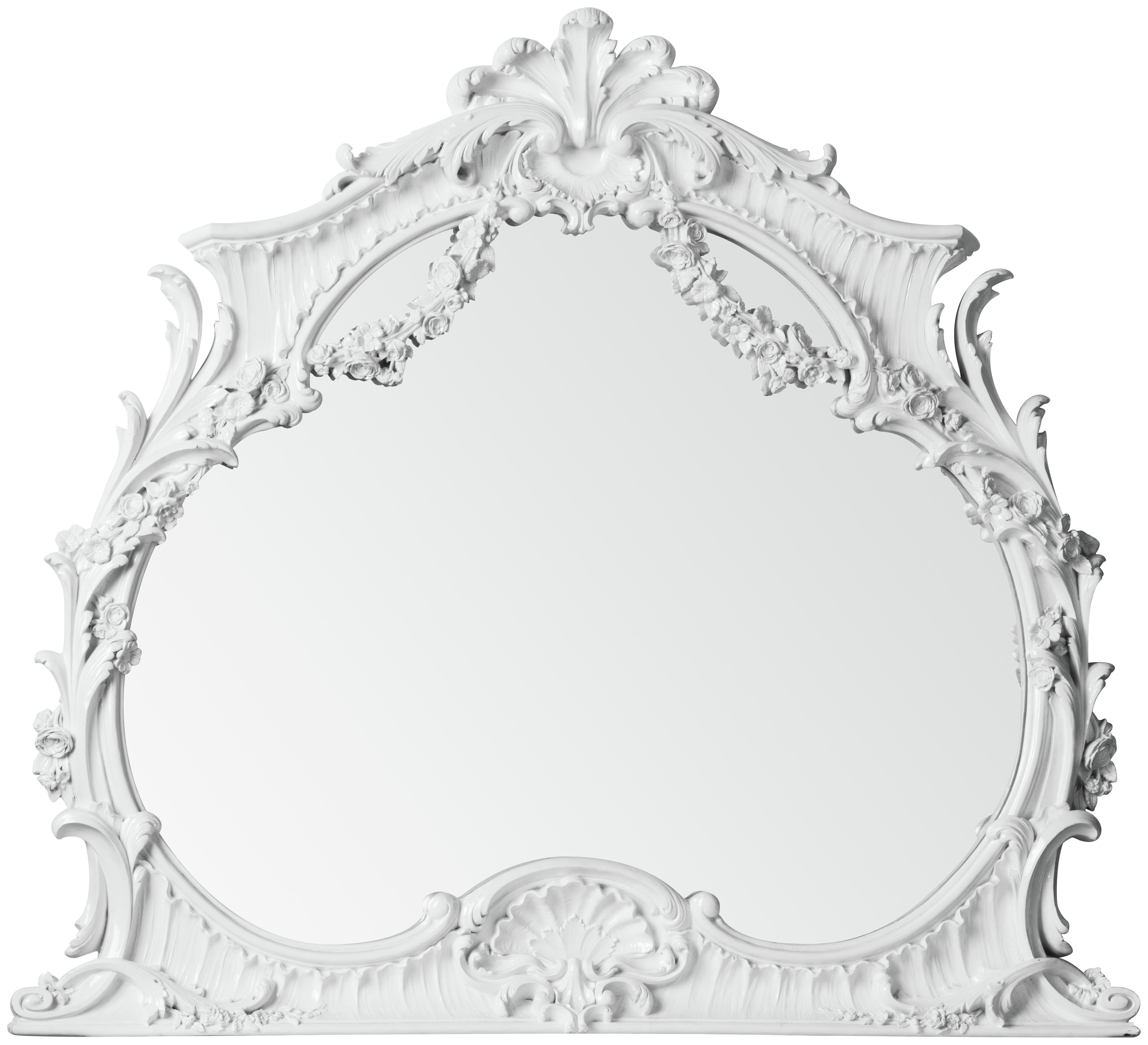 Premier Housewares Ornate Wall Mirror - White