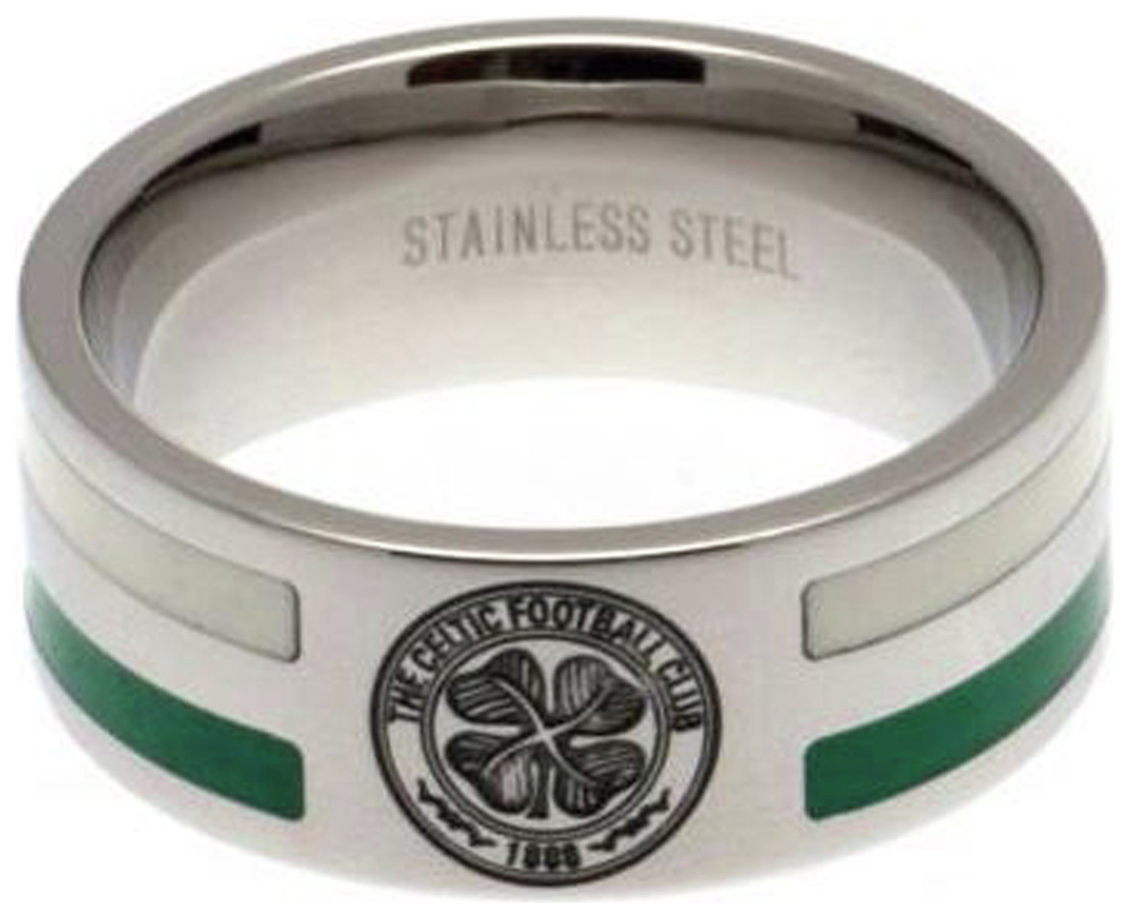 Stainless Steel Celtic Striped Ring- Size U