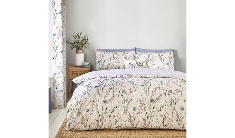 Catherine Lansfield Grasmere Floral Duvet Cover Set - Super King - Lilac