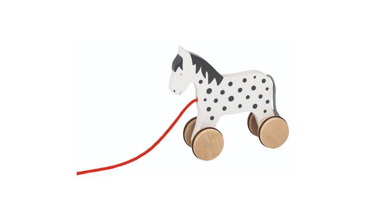 Goki Alvah The Horse Pull Along Wooden Toy with Wheels