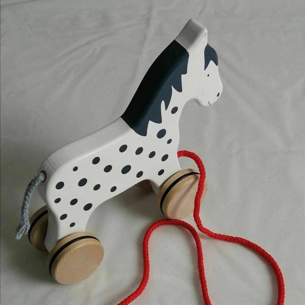 Goki Alvah The Horse Pull Along Wooden Toy with Wheels - Image 2