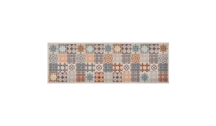 Walplus Mosaic Colour Polyamide Kitchen Carpet - 180 x 60 cm