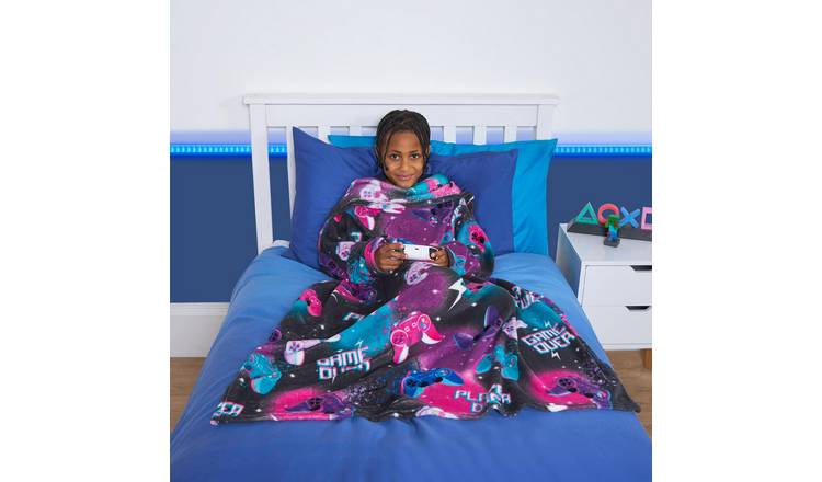 OHS Kids Gaming Print TV Blanket 100 x 125cm - Neon