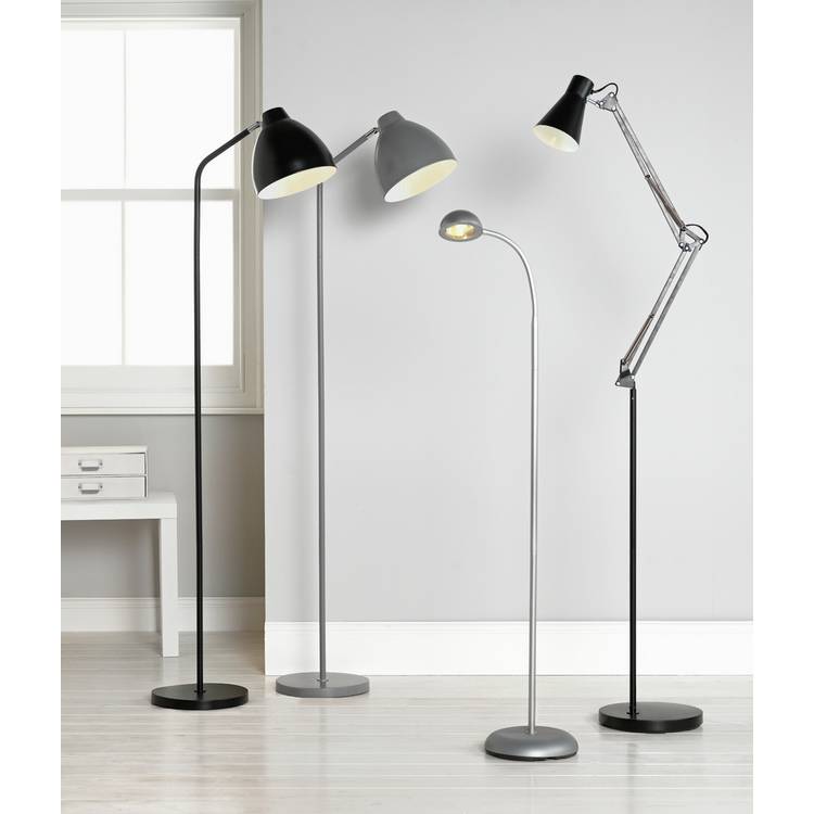Argos Home Reading Light Floor Lamp - Silver 0