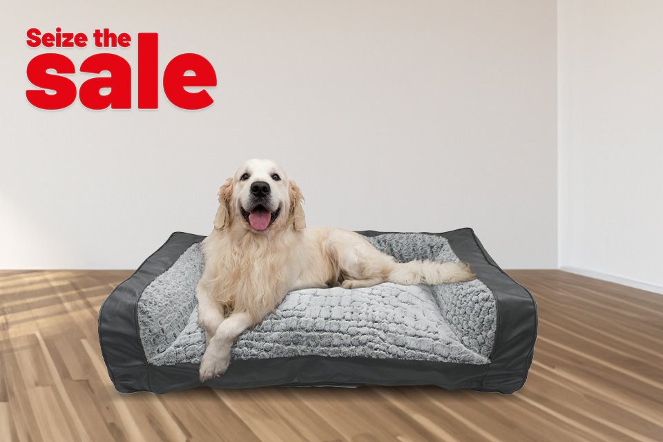 Seize the sale. Save up to 1/3 on selected pet care. Savings for your furry friends.