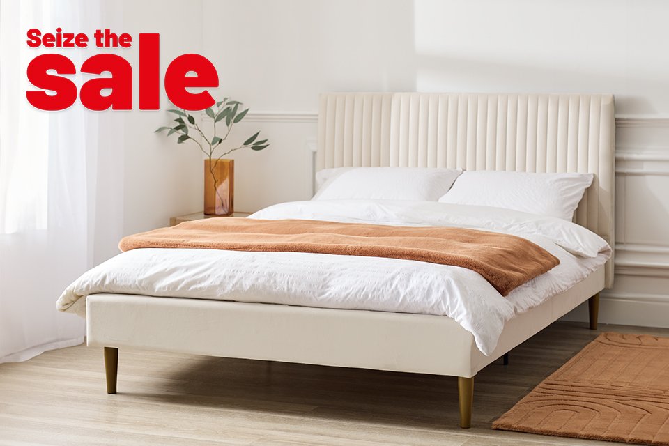 Save up to 40% on selected bed frames.