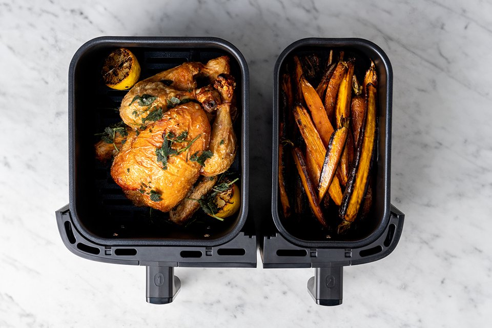 Jamie Oliver Tefal Easy Fry 8.3L Air Fryer Stainless Steel.