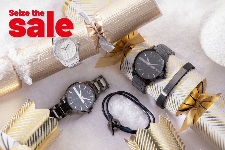 Seize the sale. Save up to 50% on selected jewellery and watches. Treat yourself or someone special.