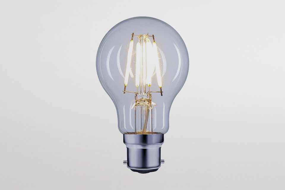 Argos Home 5.9W LED BC Dimmable classic GLS Light Bulb - 2 Pack.