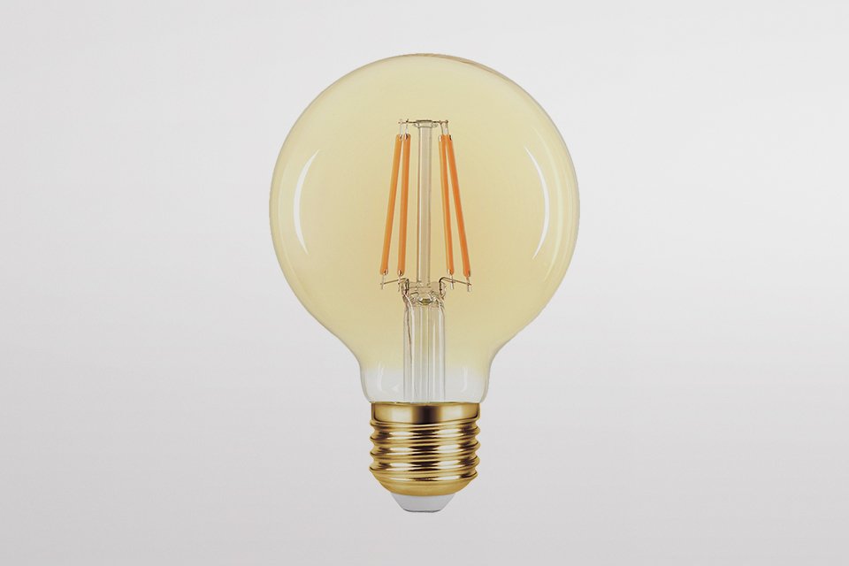 Argos Home 3.6W Filament G80 LED ES globe shaped Light Bulb.