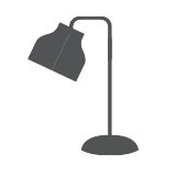 Desk lamps icon.