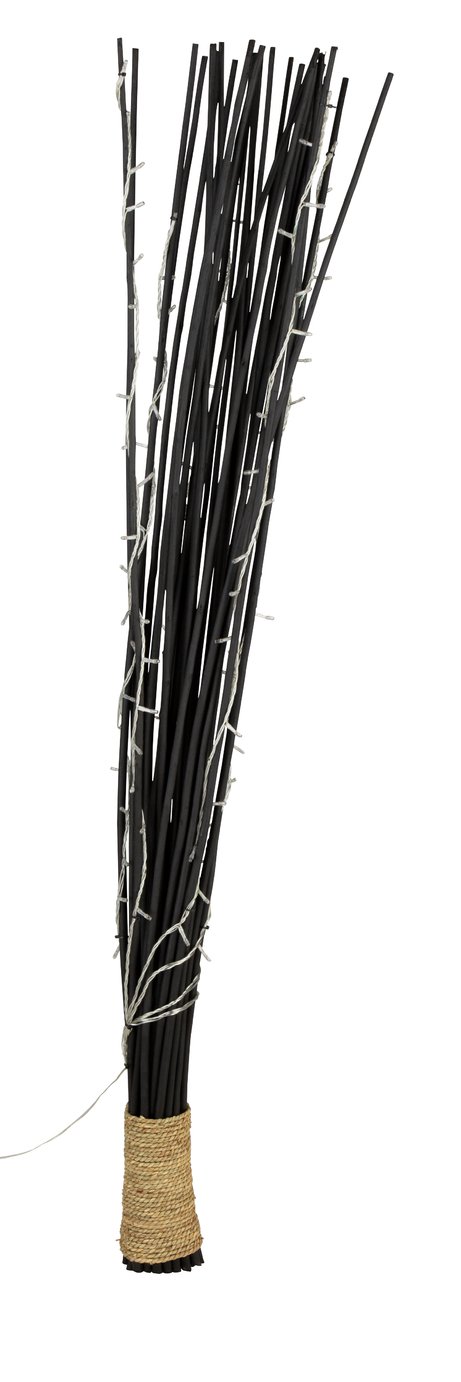 Argos Home Rope Bound Dark Reed Floor Lamp - Black