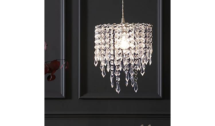 Argos Home Clear Beaded Cascade Lampshade - 25cm