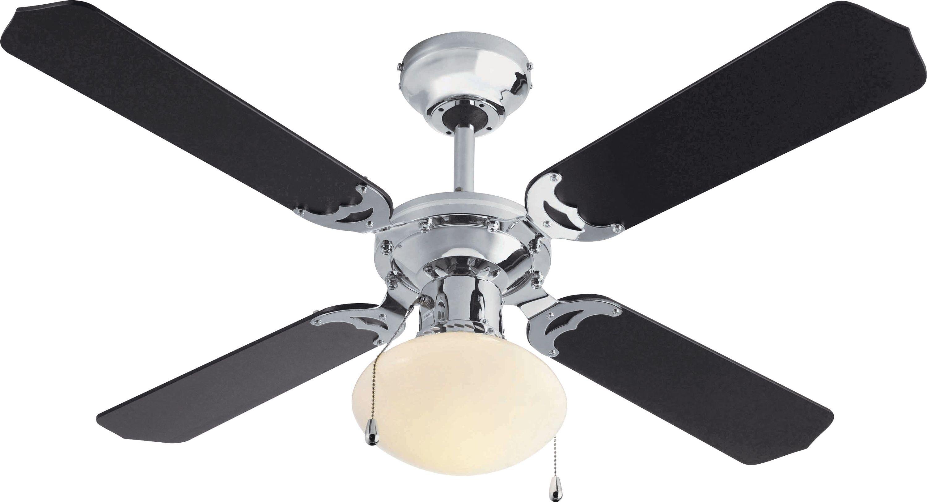 Argos Home Ceiling Fan - Black & Chrome