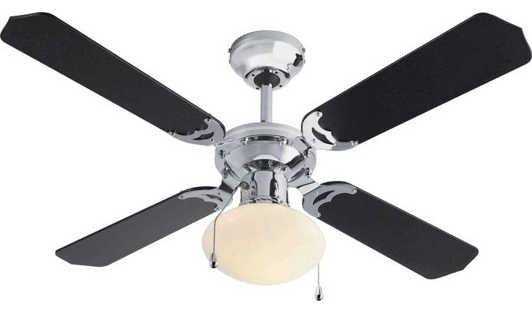 Buy Argos Home Ceiling Fan Black Chrome Ceiling Fans Argos