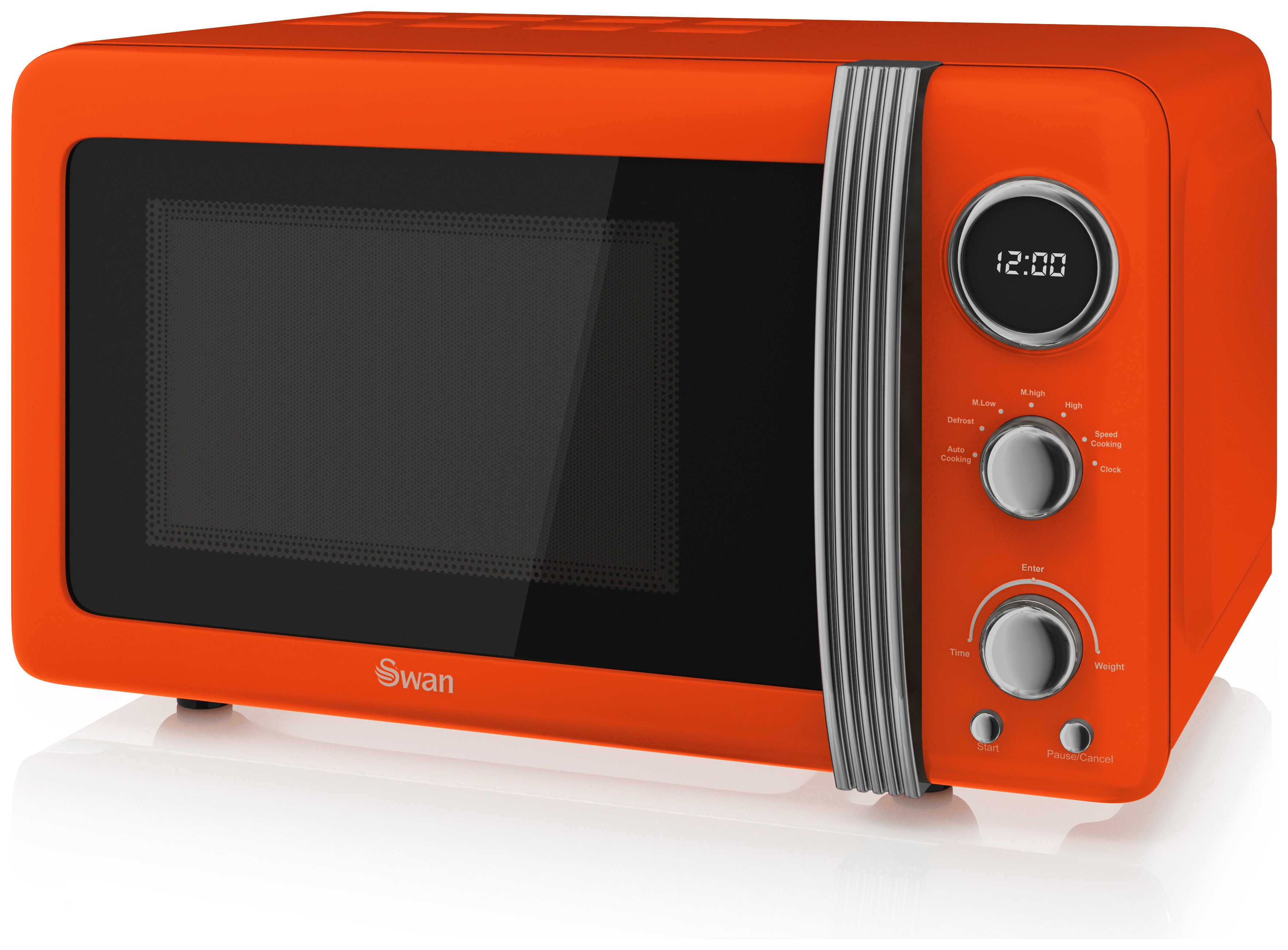 Swan 800W Standard Microwave SM22030ON - Orange