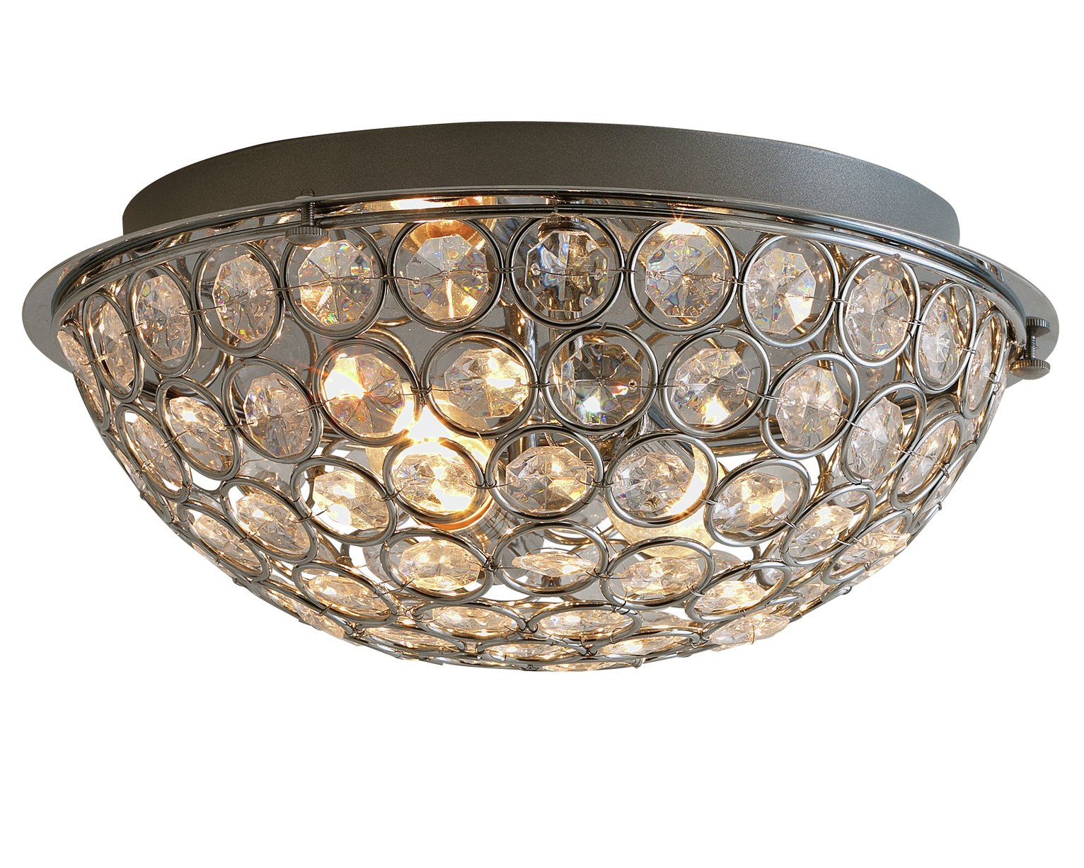 Argos Home 2 Light Sparkle Flush Ceiling Fitting - Silver